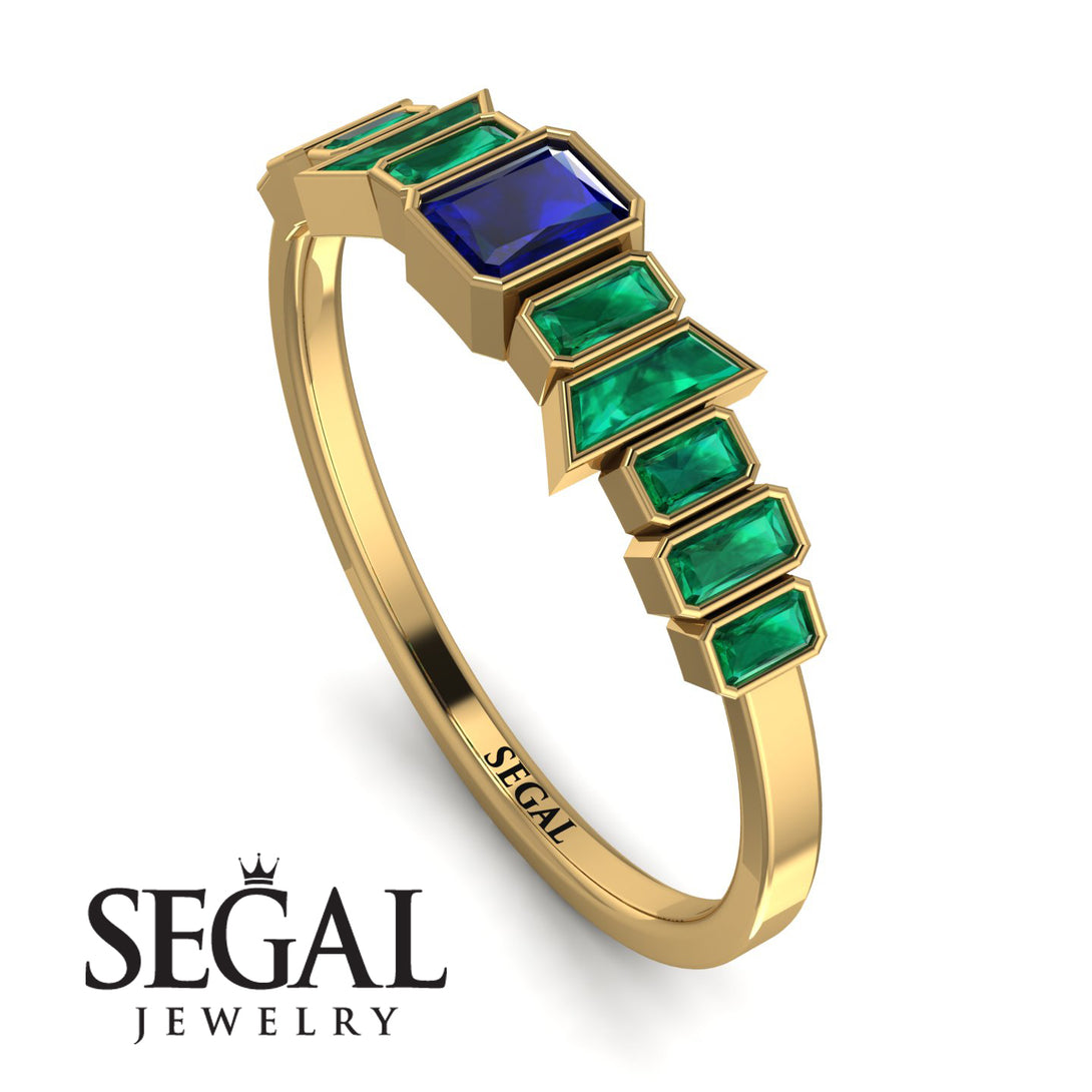 Emerald Sapphire Mix Band - Valerie No. 28