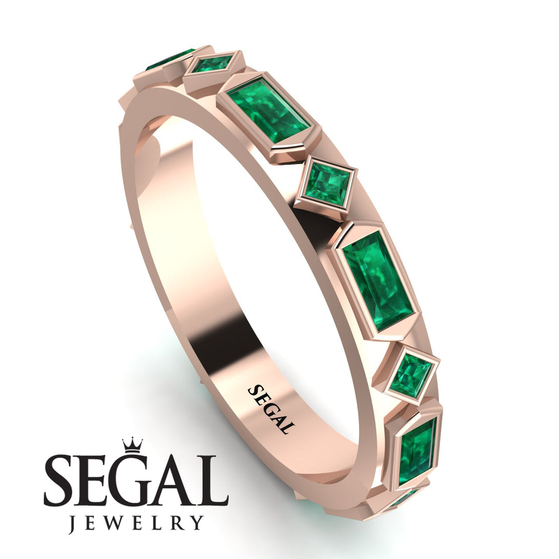 Emerald Baguette & Princess Eternity Band - Andrea No. 20