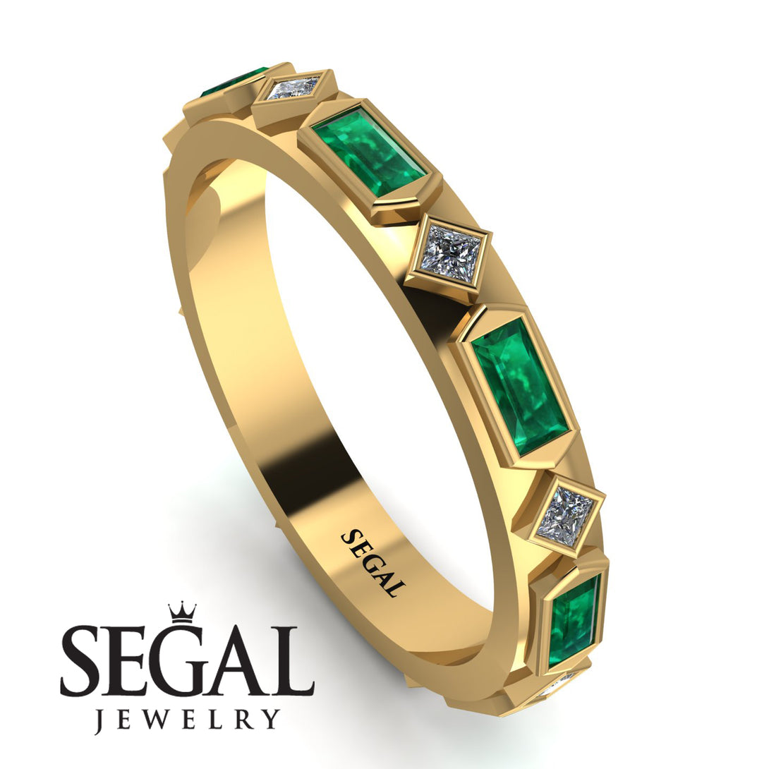 Emerald Baguette & Princess Eternity Band - Andrea No. 16