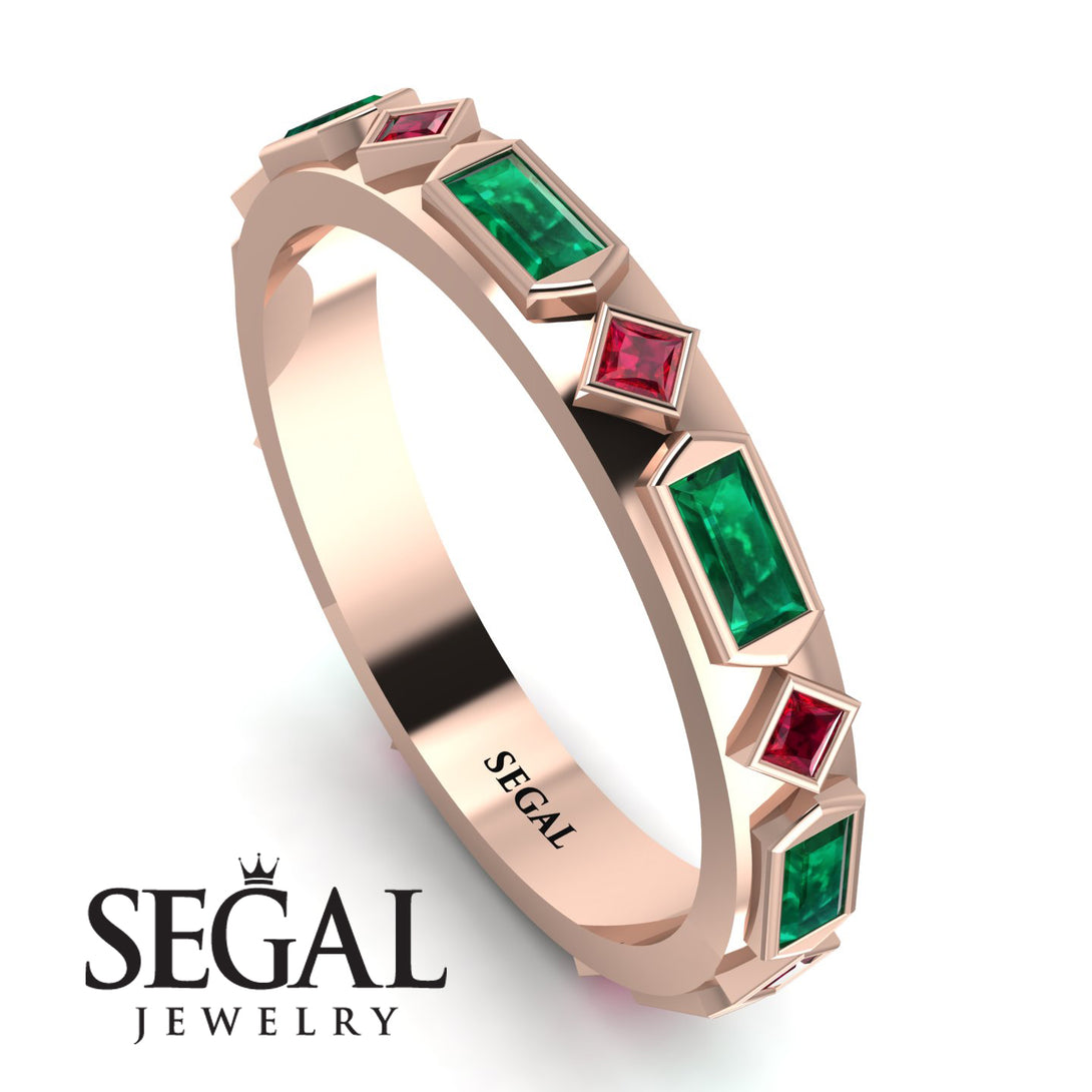 Emerald Baguette & Princess Eternity Band - Andrea No. 26