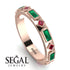 Emerald Baguette & Princess Eternity Band - Andrea No. 26