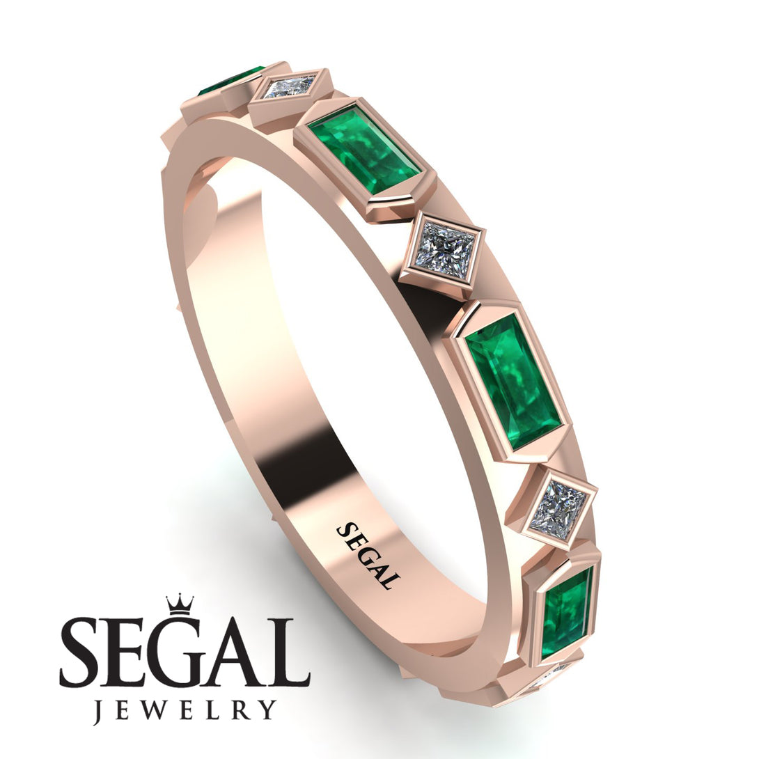 Emerald Baguette & Princess Eternity Band - Andrea No. 17