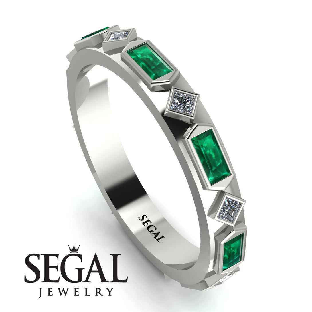 Emerald Baguette & Princess Eternity Band - Andrea No. 18