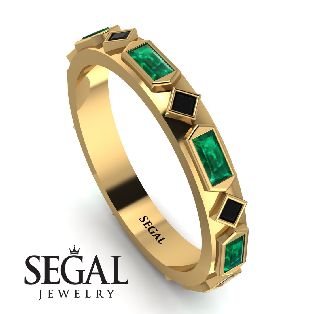 Emerald Baguette & Princess Eternity Band - Andrea No. 22