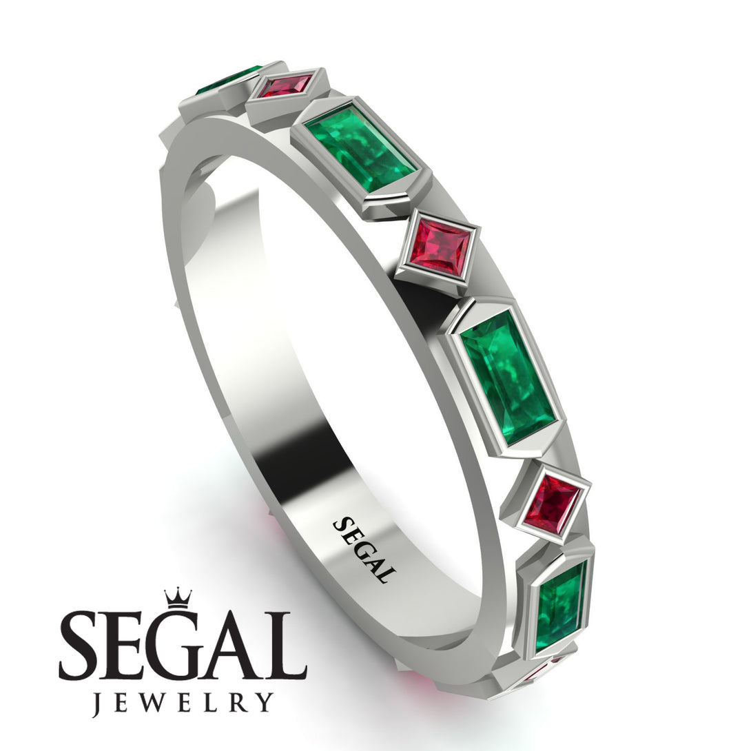 Emerald Baguette & Princess Eternity Band - Andrea No. 27
