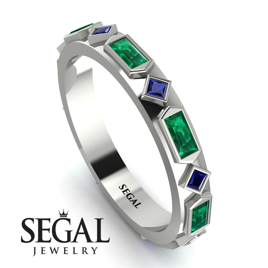 Emerald Baguette & Princess Eternity Band - Andrea No. 30