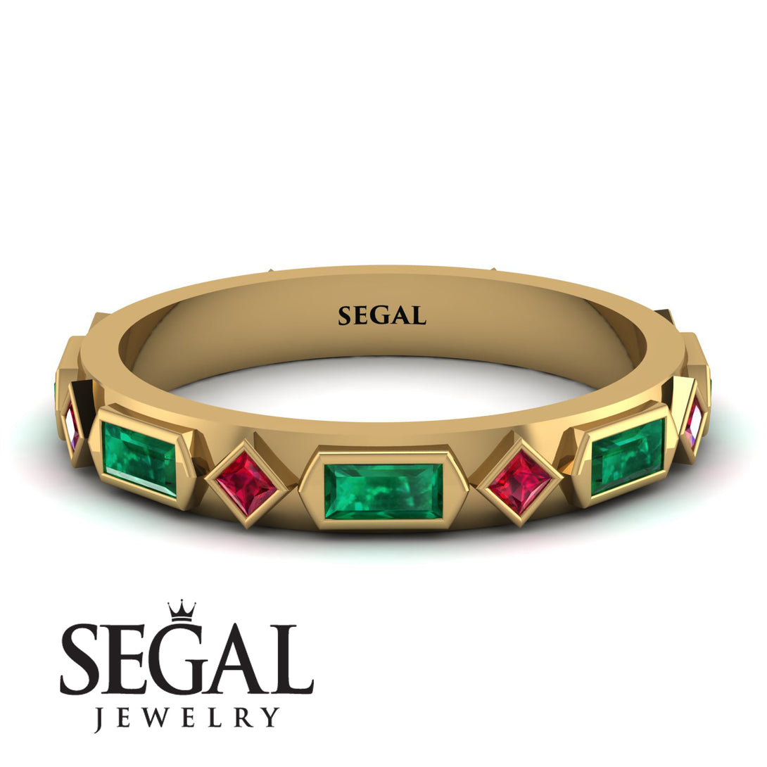 Emerald Baguette & Princess Eternity Band - Andrea No. 25