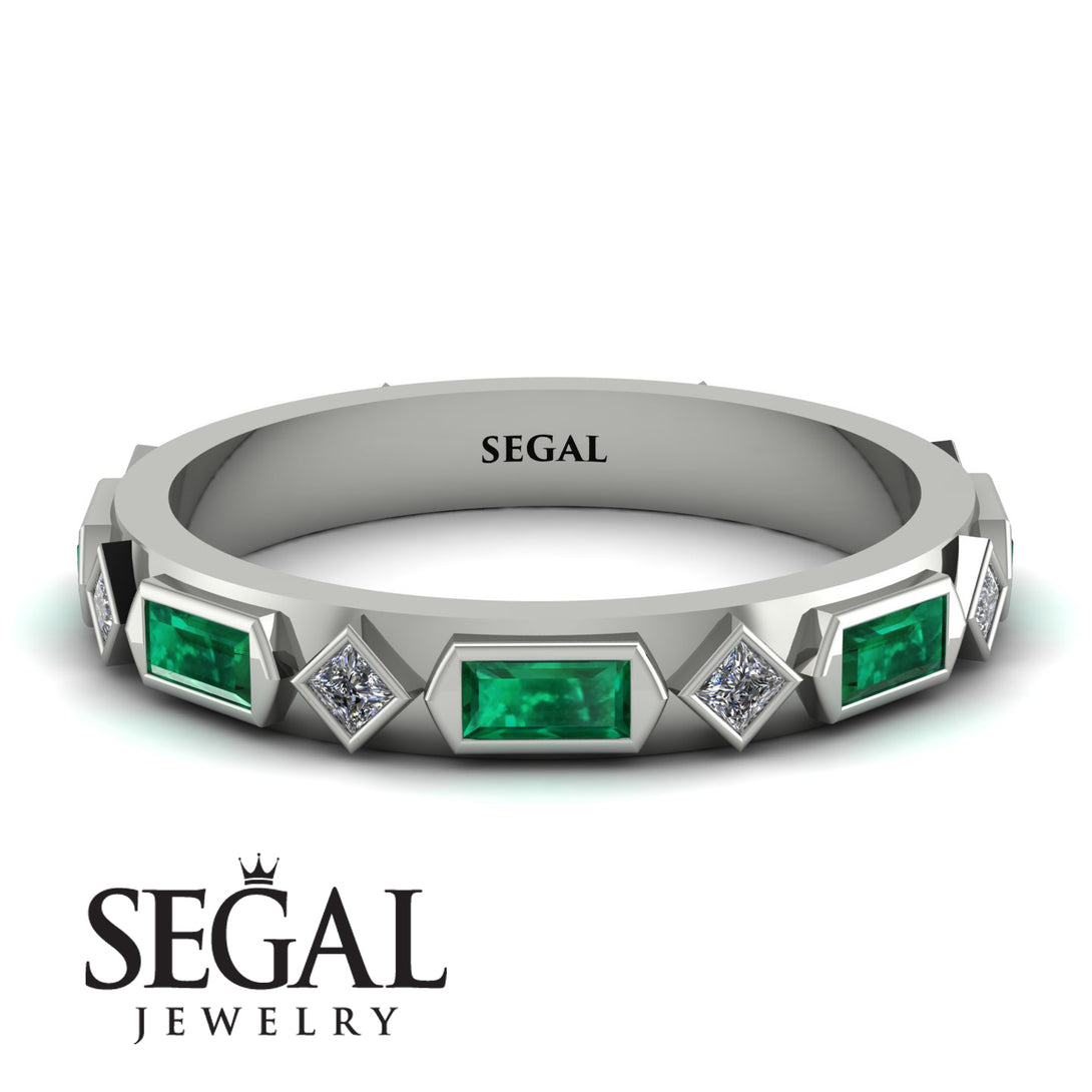 Emerald Baguette & Princess Eternity Band - Andrea No. 18