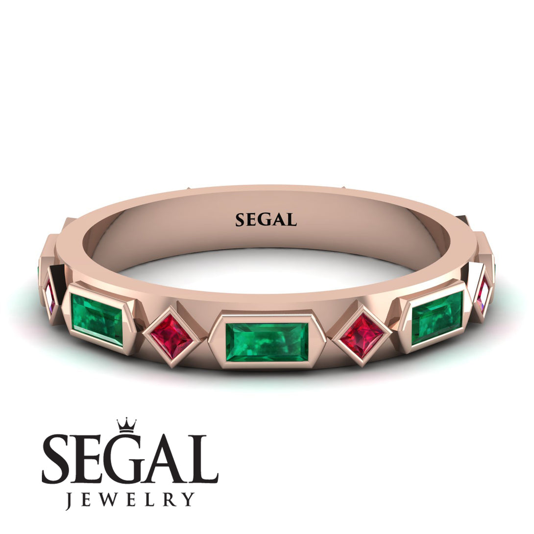 Emerald Baguette & Princess Eternity Band - Andrea No. 26