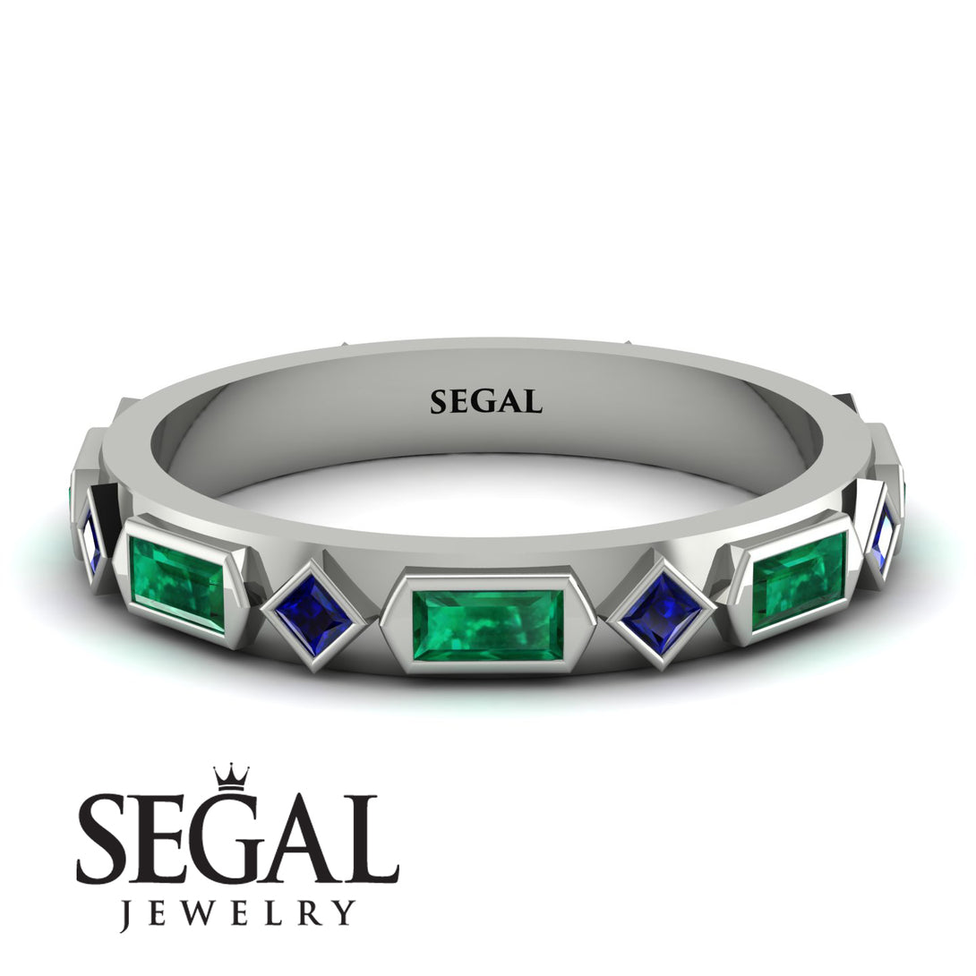 Emerald Baguette & Princess Eternity Band - Andrea No. 30