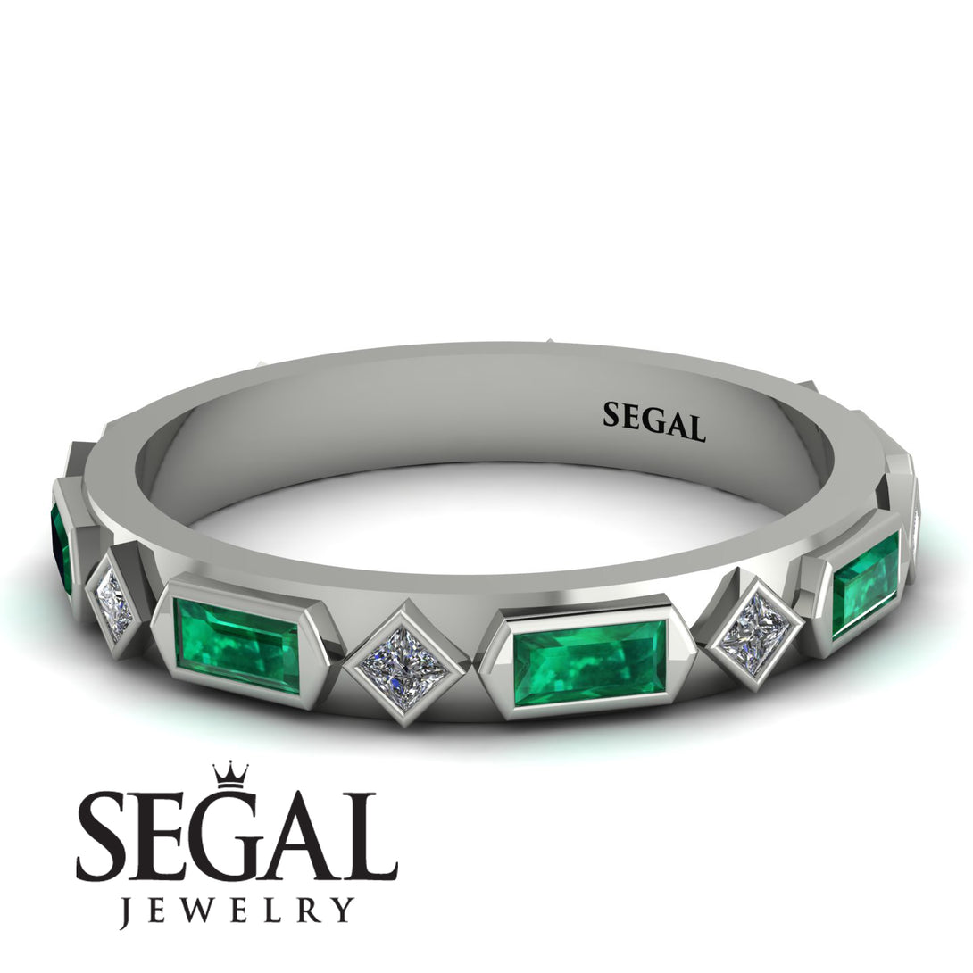 Emerald Baguette & Princess Eternity Band - Andrea No. 18