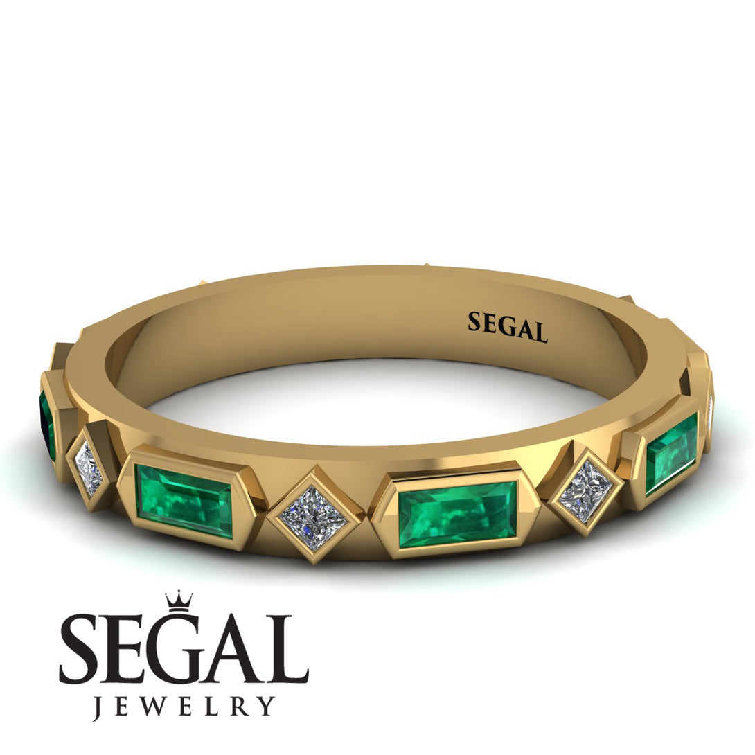Emerald Baguette & Princess Eternity Band - Andrea No. 16
