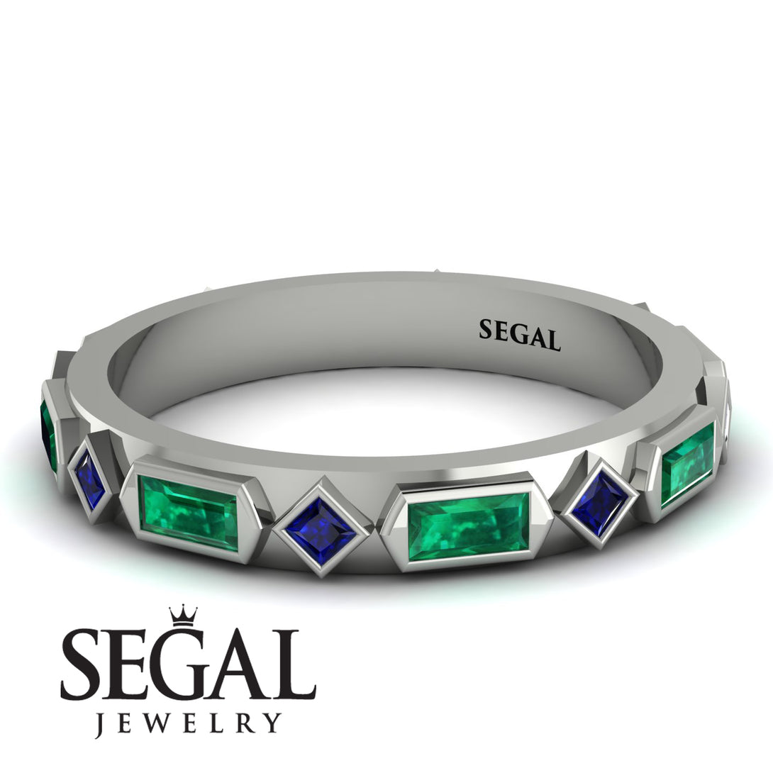 Emerald Baguette & Princess Eternity Band - Andrea No. 30
