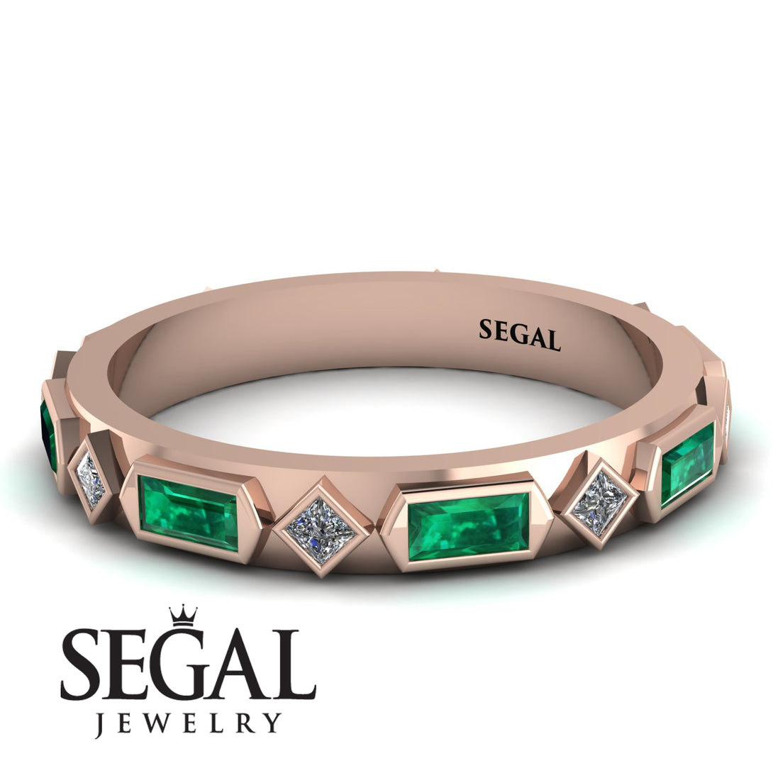 Emerald Baguette & Princess Eternity Band - Andrea No. 17