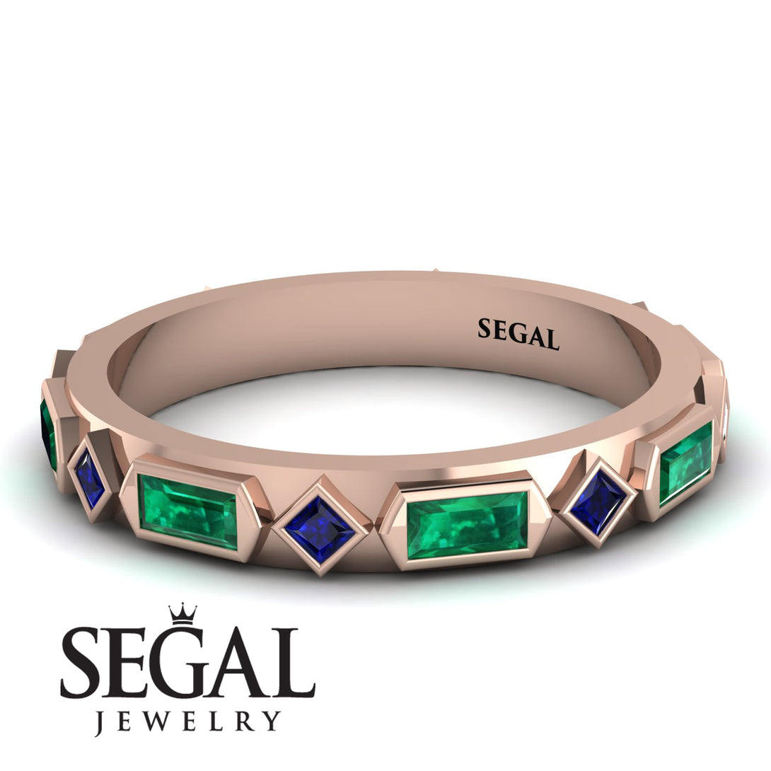 Emerald Baguette & Princess Eternity Band - Andrea No. 29