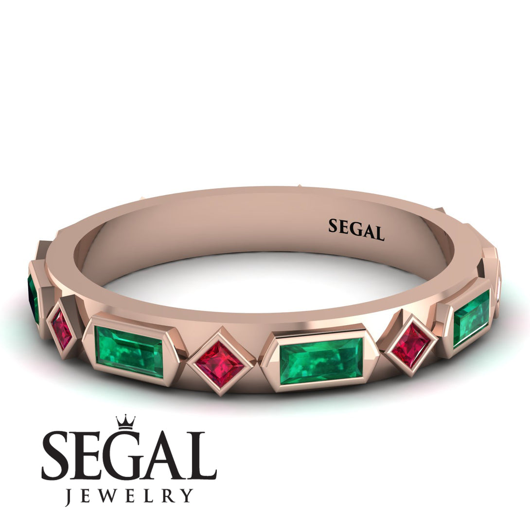 Emerald Baguette & Princess Eternity Band - Andrea No. 26