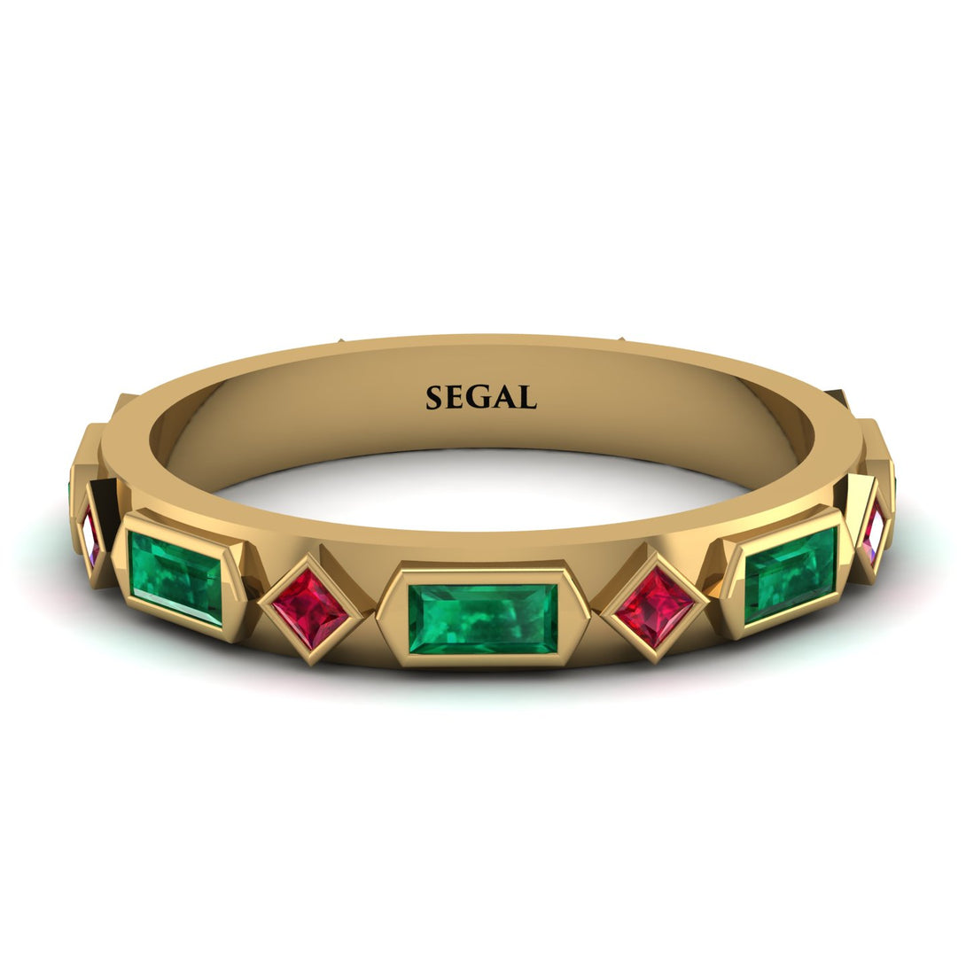 Emerald Baguette & Princess Eternity Band - Andrea No. 25