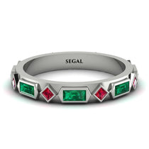 Emerald Baguette & Princess Eternity Band - Andrea No. 27 image 1