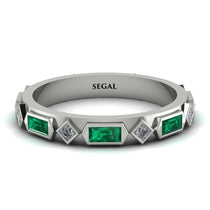 Emerald Baguette & Princess Eternity Band - Andrea No. 18 image 1