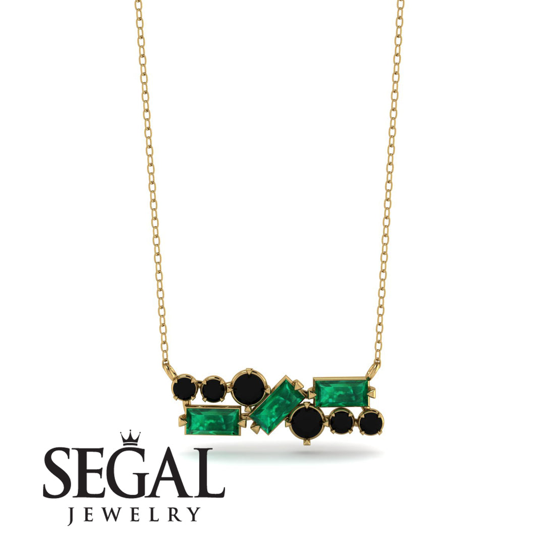 Emerald Baguette Necklace Mix - Kinley No. 22