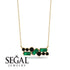 Emerald Baguette Necklace Mix - Kinley No. 22