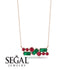 Emerald Baguette Necklace Mix - Kinley No. 26