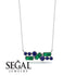 Emerald Baguette Necklace Mix - Kinley No. 30
