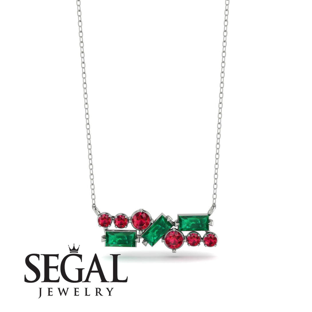 Emerald Baguette Necklace Mix - Kinley No. 27