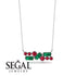 Emerald Baguette Necklace Mix - Kinley No. 27