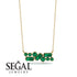Emerald Baguette Necklace Mix - Kinley No. 19