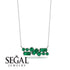 Emerald Baguette Necklace Mix - Kinley No. 21