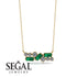 Emerald Baguette Necklace Mix - Kinley No. 16