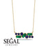 Emerald Baguette Necklace Mix - Kinley No. 28