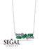 Emerald Baguette Necklace Mix - Kinley No. 18