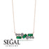 Emerald Baguette Necklace Mix - Kinley No. 17