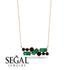 Emerald Baguette Necklace Mix - Kinley No. 23