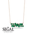 Emerald Baguette Necklace Mix - Kinley No. 20