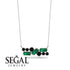 Emerald Baguette Necklace Mix - Kinley No. 24