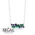 Emerald Baguette Necklace Mix - Kinley No. 29
