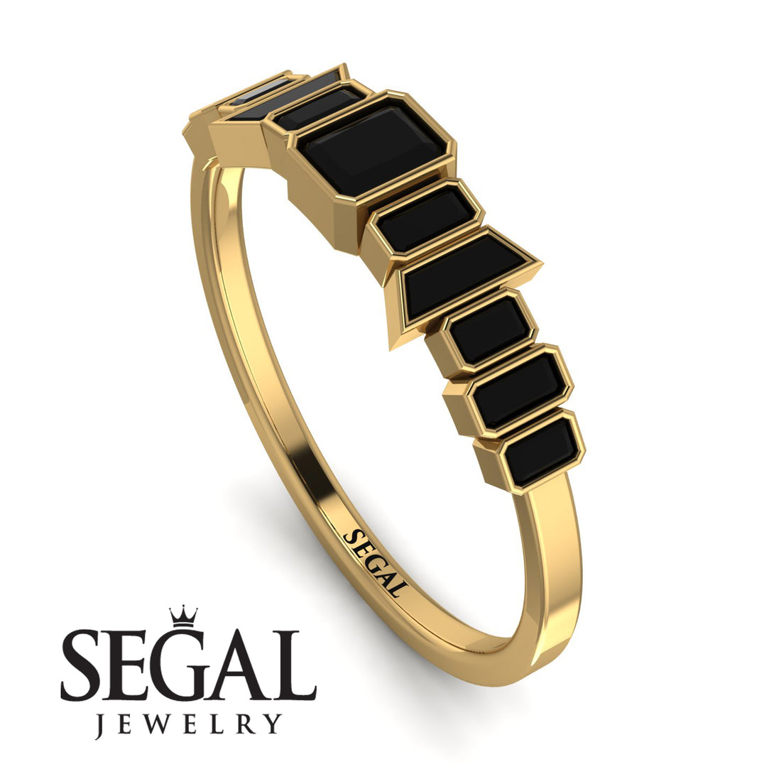 Emerald Black Diamond Mix Band - Valerie No. 37