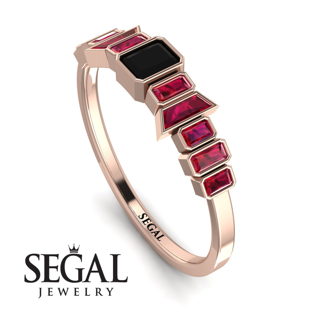 Emerald Black Diamond Mix Band - Valerie No. 53