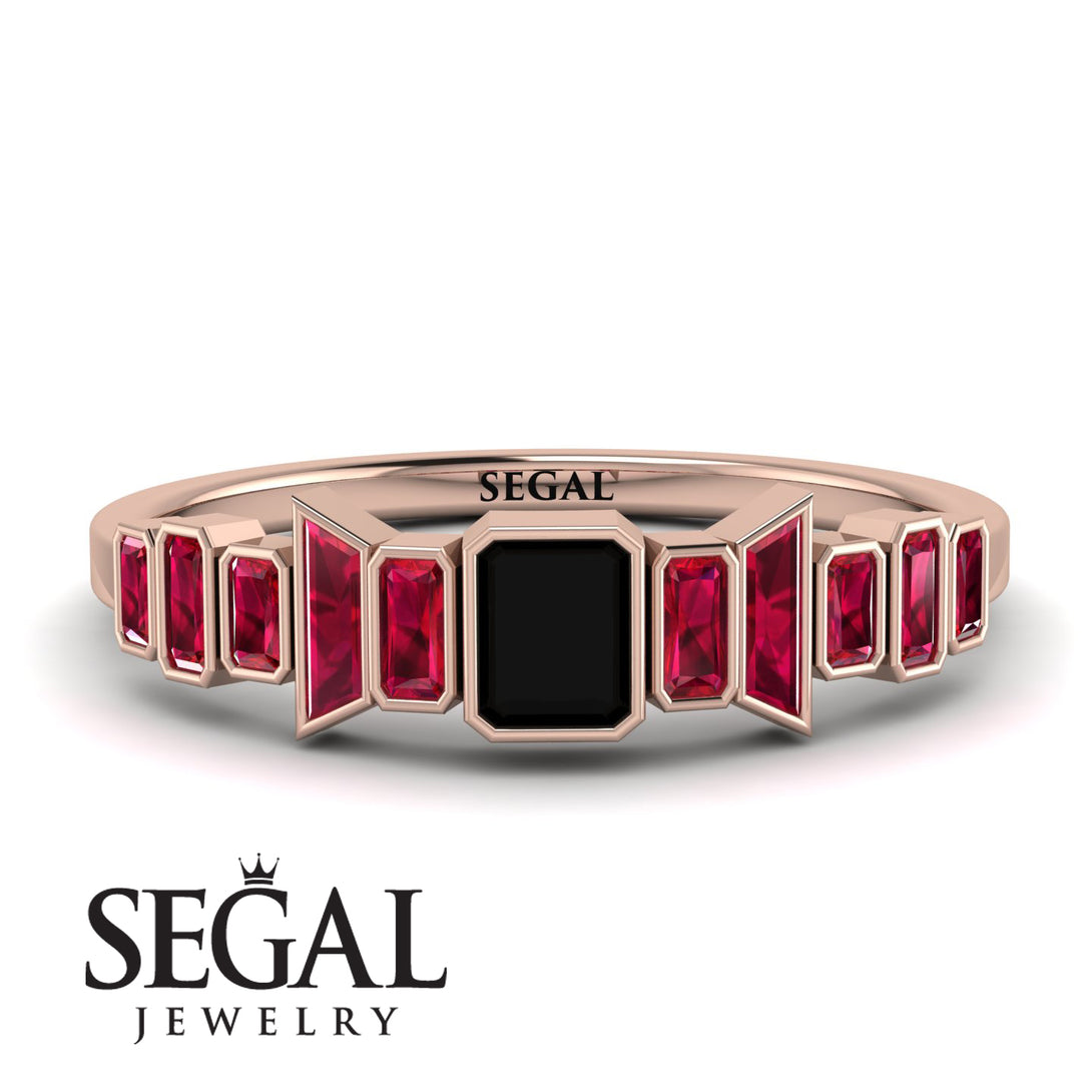 Emerald Black Diamond Mix Band - Valerie No. 53