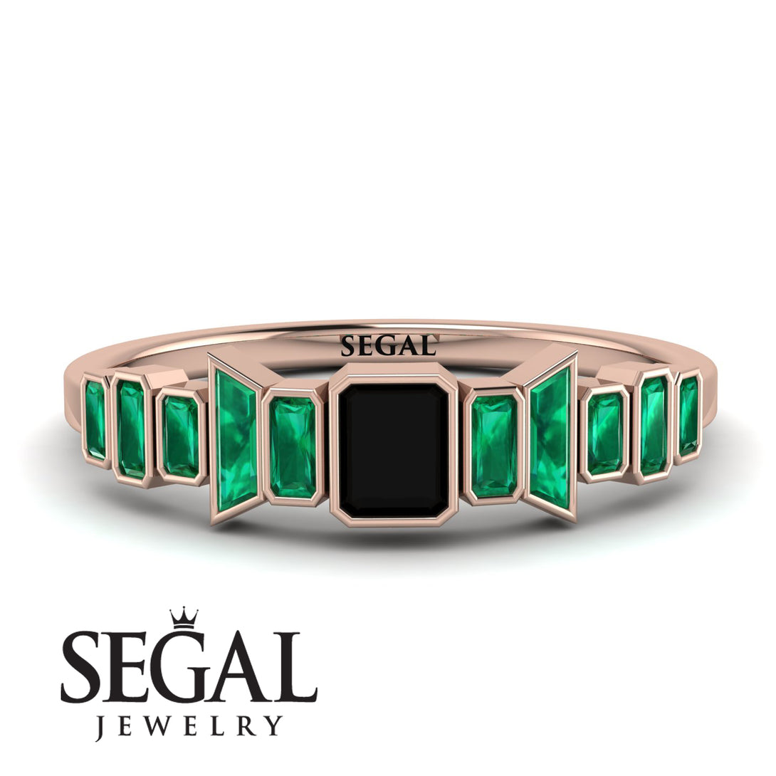Emerald Black Diamond Mix Band - Valerie No. 23