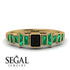 Emerald Black Diamond Mix Band - Valerie No. 22