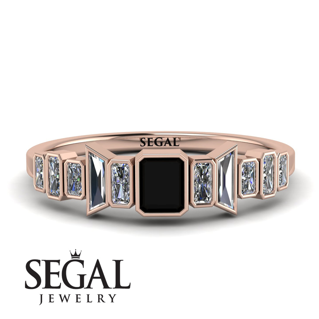 Emerald Black Diamond Mix Band - Valerie No. 8