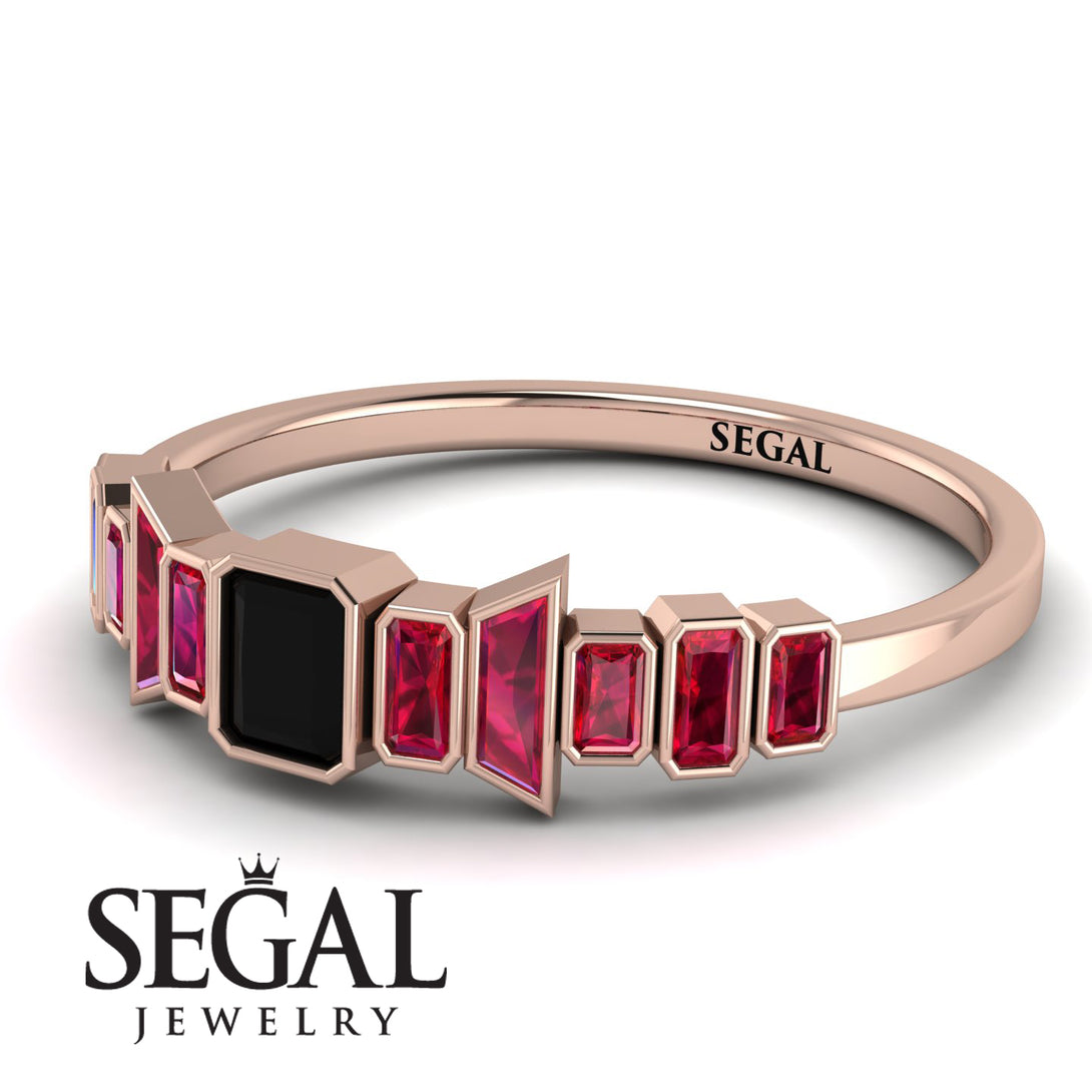 Emerald Black Diamond Mix Band - Valerie No. 53