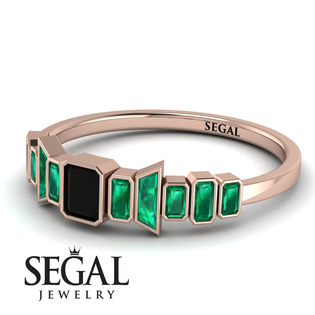 Emerald Black Diamond Mix Band - Valerie No. 23