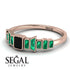 Emerald Black Diamond Mix Band - Valerie No. 23