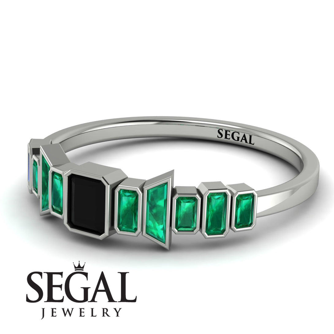 Emerald Black Diamond Mix Band - Valerie No. 24
