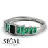 Emerald Black Diamond Mix Band - Valerie No. 24